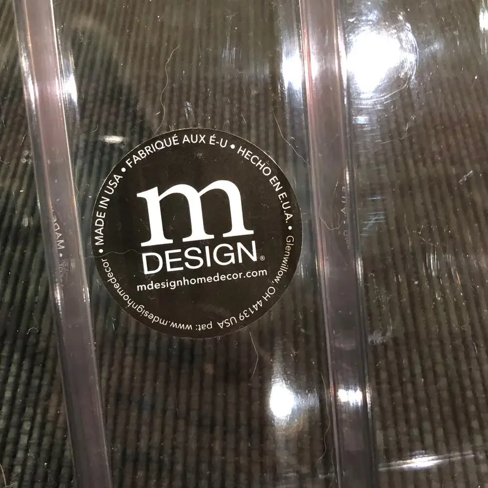 USA Made MDesign Clear Plastic‎ Hinged 5-Part Organizer Great, Unused Condition